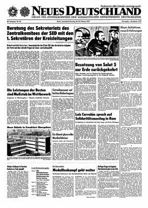 Neues Deutschland Online-Archiv vom 26.02.1977
