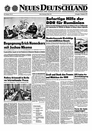 Neues Deutschland Online-Archiv vom 08.03.1977
