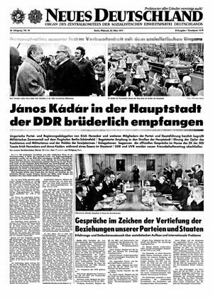 Neues Deutschland Online-Archiv vom 23.03.1977