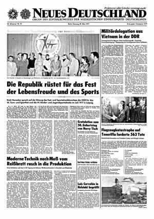 Neues Deutschland Online-Archiv vom 29.03.1977