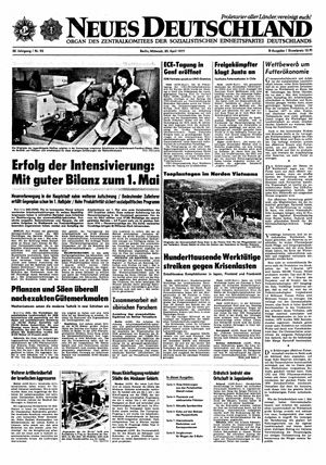 Neues Deutschland Online-Archiv vom 20.04.1977