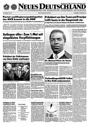 Neues Deutschland Online-Archiv vom 26.04.1977