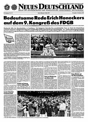 Neues Deutschland Online-Archiv vom 18.05.1977