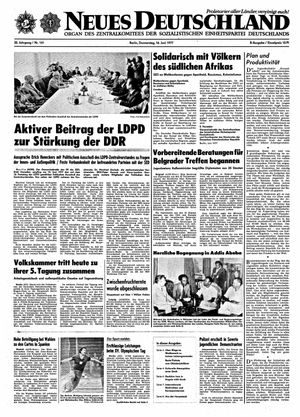 Neues Deutschland Online-Archiv vom 16.06.1977