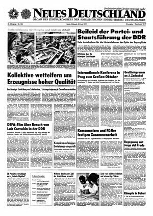 Neues Deutschland Online-Archiv vom 29.06.1977