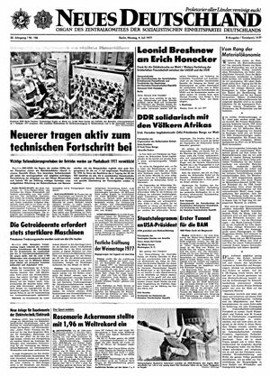 Neues Deutschland Online-Archiv on Jul 4, 1977