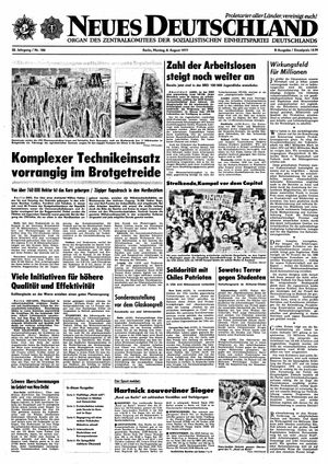 Neues Deutschland Online-Archiv vom 08.08.1977