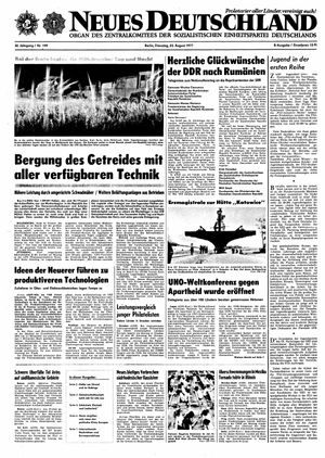 Neues Deutschland Online-Archiv vom 23.08.1977
