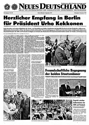 Neues Deutschland Online-Archiv vom 07.09.1977