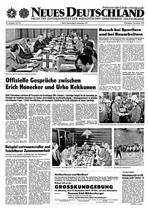 Neues Deutschland Online-Archiv vom 08.09.1977