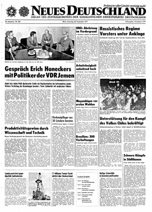 Neues Deutschland Online-Archiv vom 20.09.1977