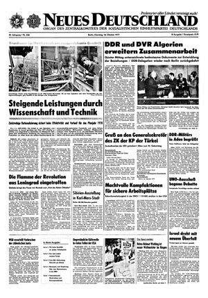 Neues Deutschland Online-Archiv vom 18.10.1977