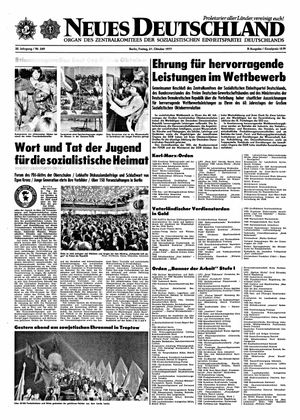 Neues Deutschland Online-Archiv vom 21.10.1977