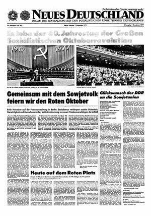 Neues Deutschland Online-Archiv vom 07.11.1977