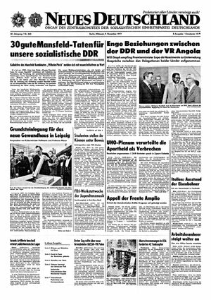Neues Deutschland Online-Archiv vom 09.11.1977