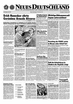 Neues Deutschland Online-Archiv vom 17.11.1977