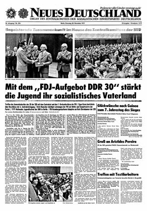 Neues Deutschland Online-Archiv on Nov 22, 1977
