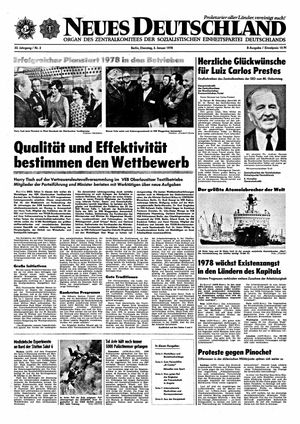 Neues Deutschland Online-Archiv vom 03.01.1978