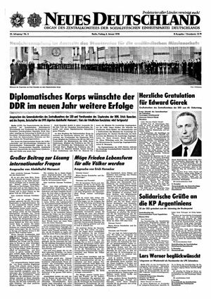 Neues Deutschland Online-Archiv vom 06.01.1978