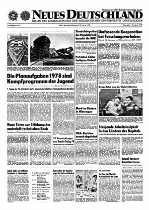 Neues Deutschland Online-Archiv vom 07.01.1978