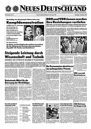 Neues Deutschland Online-Archiv vom 14.01.1978