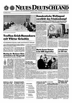 Neues Deutschland Online-Archiv vom 02.02.1978