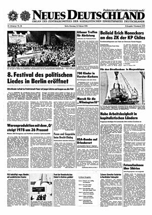 Neues Deutschland Online-Archiv vom 14.02.1978