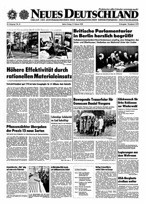 Neues Deutschland Online-Archiv vom 17.02.1978