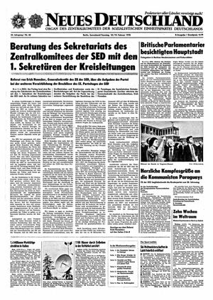 Neues Deutschland Online-Archiv vom 18.02.1978