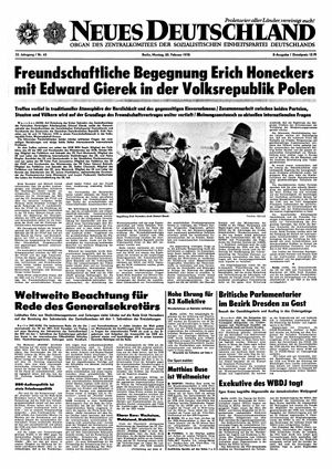 Neues Deutschland Online-Archiv vom 20.02.1978
