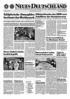 Neues Deutschland Online-Archiv vom 23.02.1978