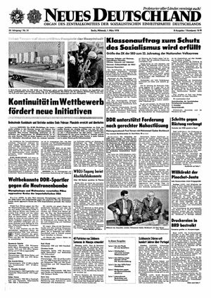 Neues Deutschland Online-Archiv vom 01.03.1978