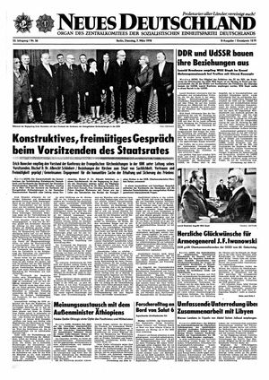 Neues Deutschland Online-Archiv vom 07.03.1978