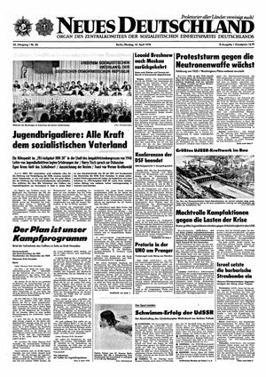 Neues Deutschland Online-Archiv vom 10.04.1978