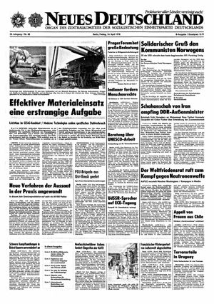Neues Deutschland Online-Archiv vom 14.04.1978