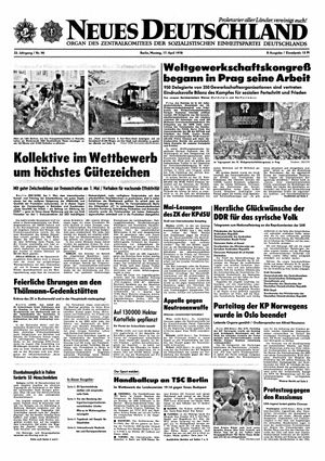 Neues Deutschland Online-Archiv vom 17.04.1978