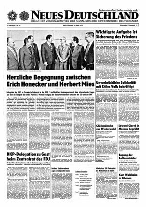 Neues Deutschland Online-Archiv vom 18.04.1978