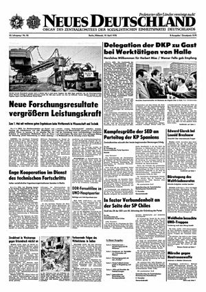 Neues Deutschland Online-Archiv vom 19.04.1978