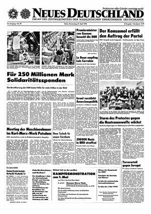 Neues Deutschland Online-Archiv vom 27.04.1978