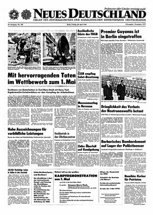 Neues Deutschland Online-Archiv vom 28.04.1978