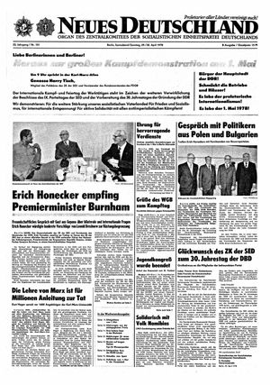 Neues Deutschland Online-Archiv on Apr 29, 1978