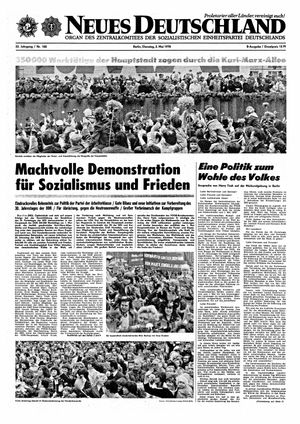 Neues Deutschland Online-Archiv vom 02.05.1978