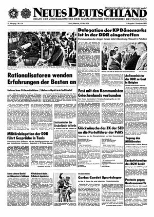 Neues Deutschland Online-Archiv on May 17, 1978