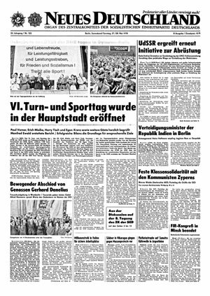 Neues Deutschland Online-Archiv vom 27.05.1978