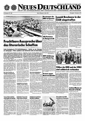 Neues Deutschland Online-Archiv on May 31, 1978