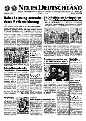 Neues Deutschland Online-Archiv vom 19.06.1978