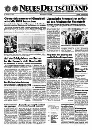 Neues Deutschland Online-Archiv vom 23.06.1978
