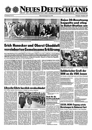 Neues Deutschland Online-Archiv vom 29.06.1978