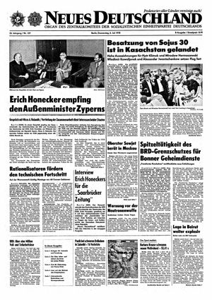 Neues Deutschland Online-Archiv vom 06.07.1978