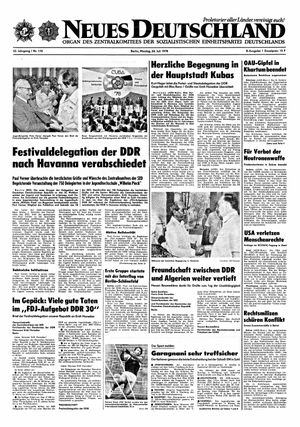 Neues Deutschland Online-Archiv vom 23.07.1978